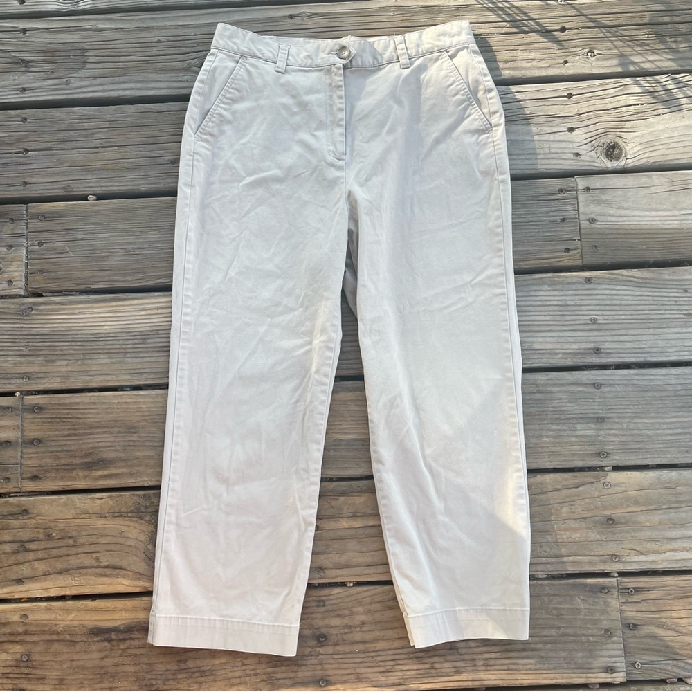 Lands' End Tan Khaki Capris Pants Women's Size 10 Fit 3